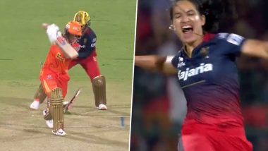 Timber! Renuka Thakur Singh Cleans Up Beth Mooney With An Inswinger During RCB-W vs GG-W WPL 2024 Match (Watch Video)